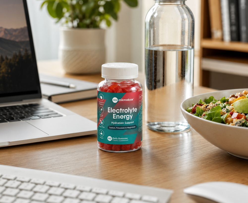 Electrolyte gummyes on desk