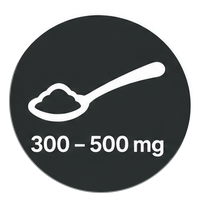 300 mg tot 500 mg aanbevolen dagelijkse hoeveelheid