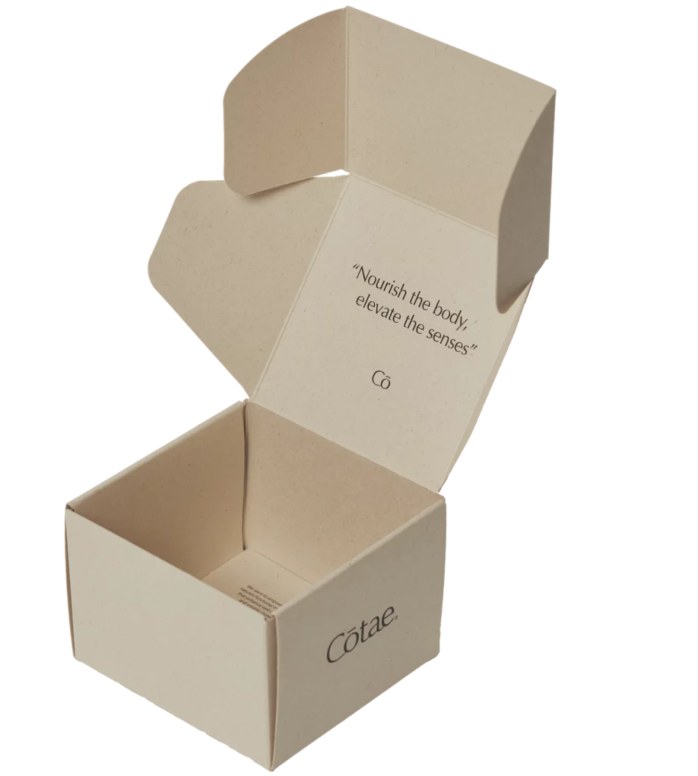 Mushroom capsules box open